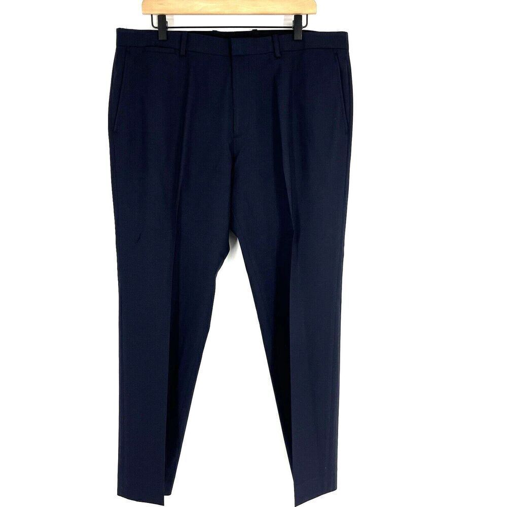Theory Dress Pants Size 36x28 Mens Navy Marlo Tailor 2 Wool Blend Trousers
